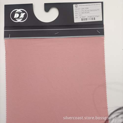 Polyester Spandex Crepe Jersey Piece Dyed Textile